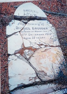Broken headstones